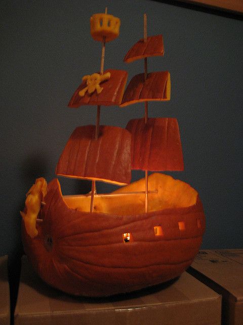 Pumpkin Pirate Ship